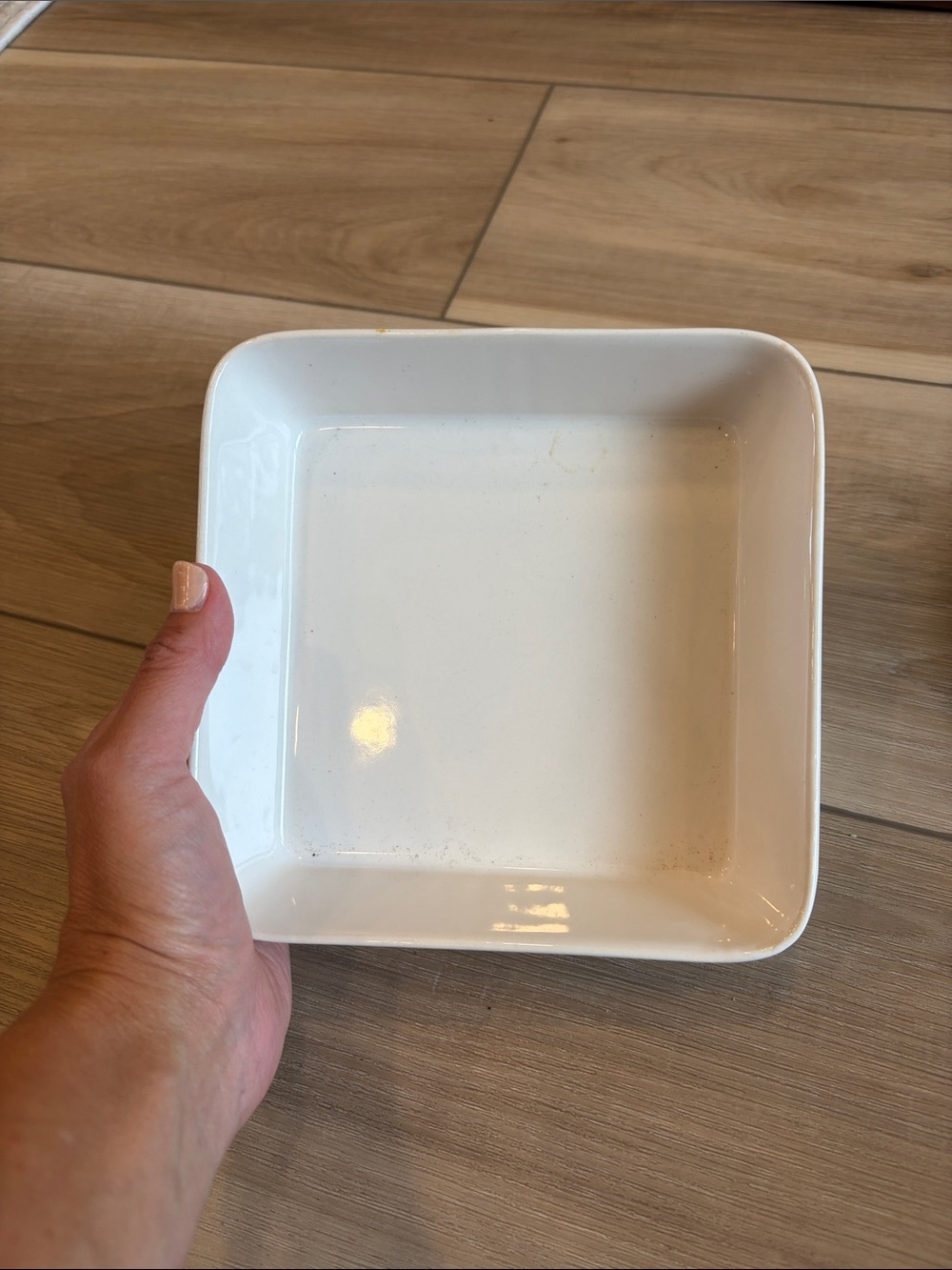 Vintage  White Ceramic Square Serving Dish - Japan